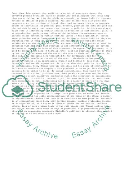 Power, Office Politics, and a Career in Crisis