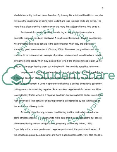 Operant Conditioning Project