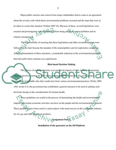 Impact of oil exploration, extraction and transport 2