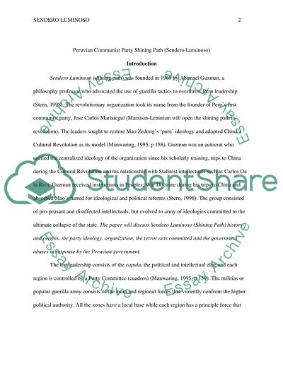 Peruvian Communist Party Shining Path