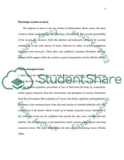 Physiological Reaction to Burns