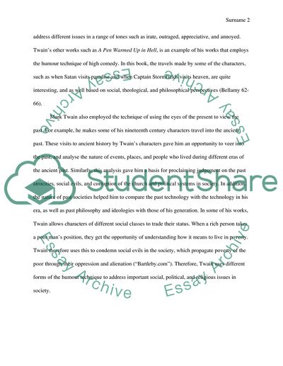 Artistic Technique Of Mark Twain In American Literature