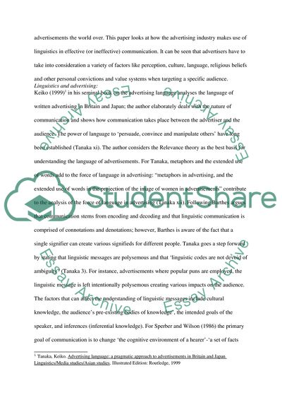 How Does Advertising Make Use of Linguistics