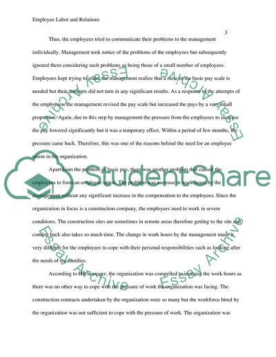 Employee Labor and Relations