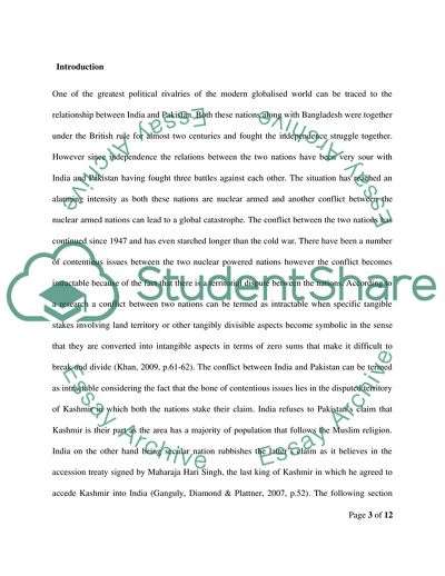 Why Has the Conflict between India and Pakistan Been So Intractable