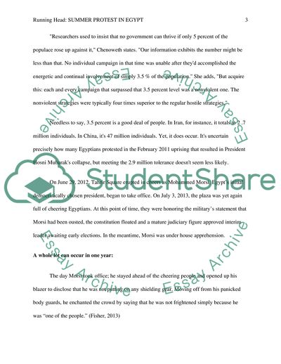 Why Summer 2013 Protests in Egypt Succeeded in Overthrowing the Government