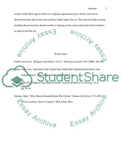 Abortion and Religious Aspects