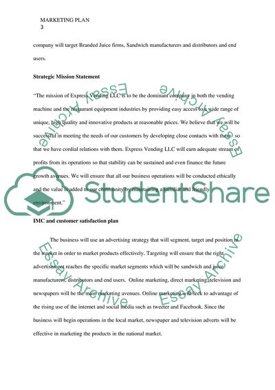 Marketing Strategies - Express Vending LLC