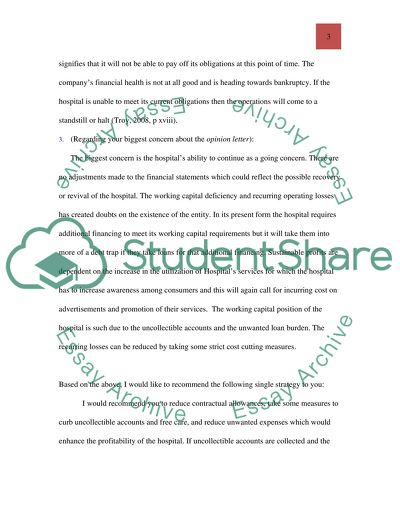 Operating (income) statement, statement of cash flow and balance sheet