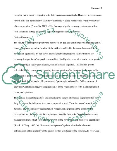 The Tax Avoidance of Starbucks in the UK