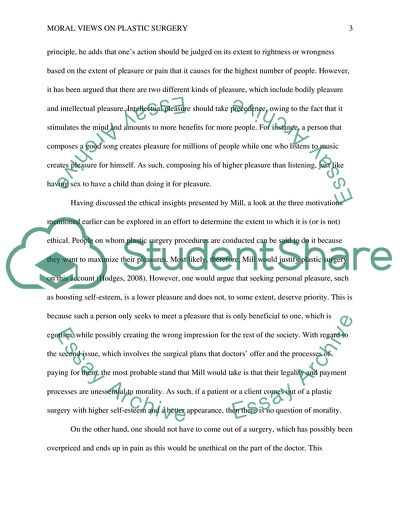 Moral Views on Plastic Surgery