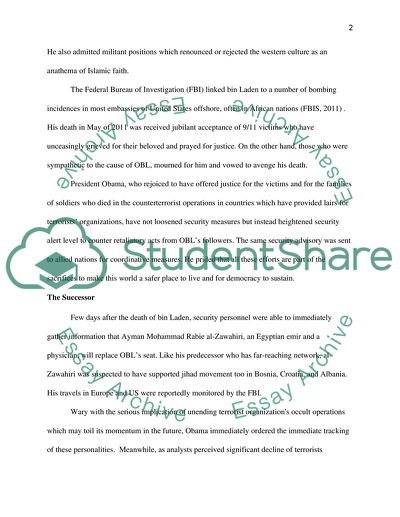 Bin Ladens Death Has Ended al-Qaedas Threat