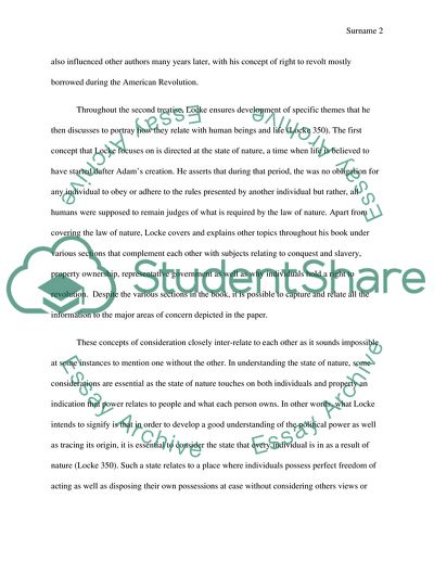 Political Theory- John Locke, Second Treatise of Government