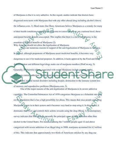 Legalization of Marijuana (why america should NOT allow it)