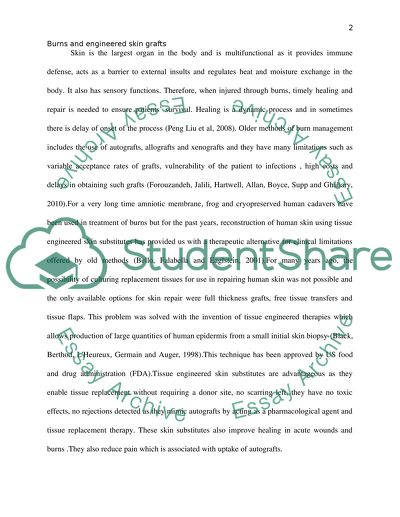 Burns and Engineered Skin Grafts