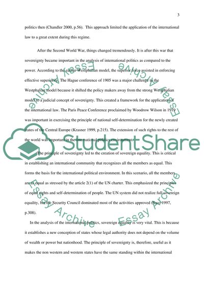 Sovereignty and Power of International Politic