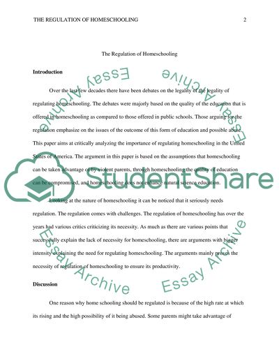Homeschooling Essay Examples - Free Research Papers on blogger.com