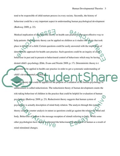 Human Developmental Theories