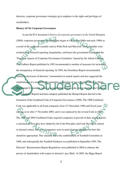 The UK Approach to Corporate Governance