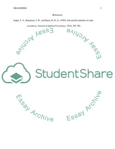 Measuring Job Satisfaction