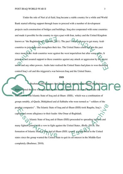 Post Iraq World War II