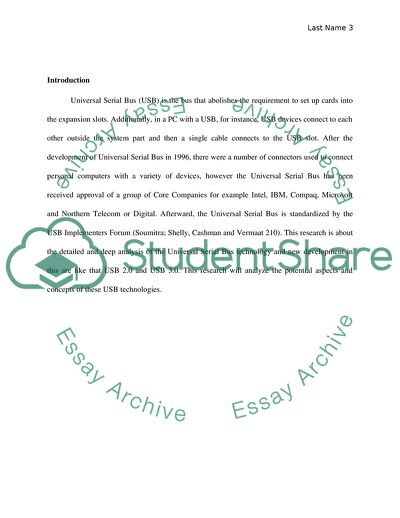 The Potential Aspects and Concepts of Universal Serial Bus Technologies