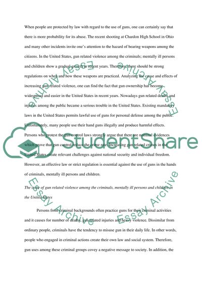 Gun Control in the US