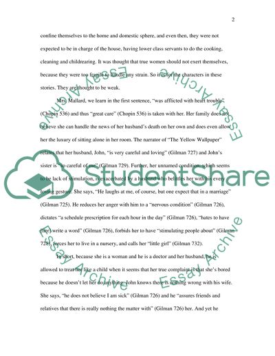 Too Much Love: Similarities in The Story of an Hour and The Yellow Wallpaper