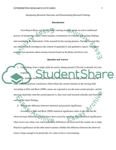 The Practice of Nursing Research