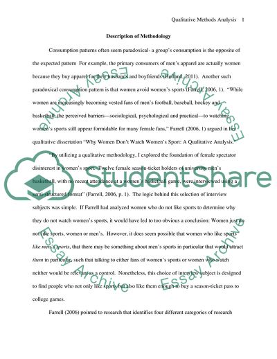 A Qualitative Analysis of Why Women Dont Watch Womens Sport