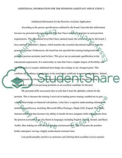 Pensions Assistant Application