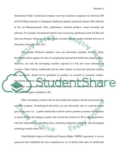 International Trade Meets Intellectuall Property