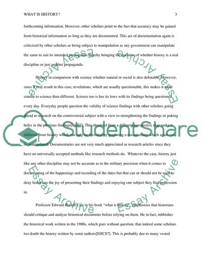 What Is the History - History Science or Creative Arts