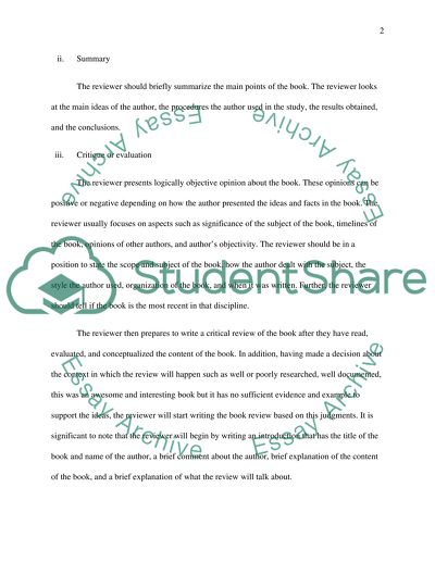 Preparation of a critical review