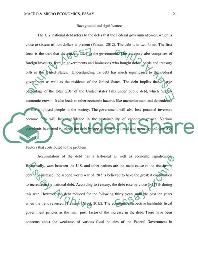 U.S. National Debt and a Fiscal Plan to Fix Deficit 6.2 Trillion