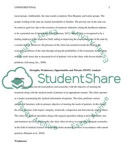 Uninsured Final in Mayo Clinic