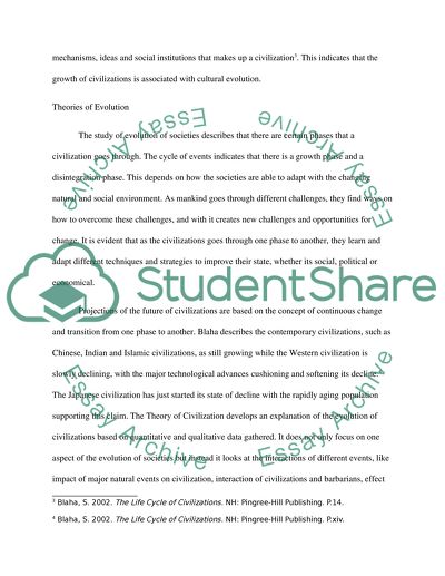 The Evolution of Civilizations and Cultures