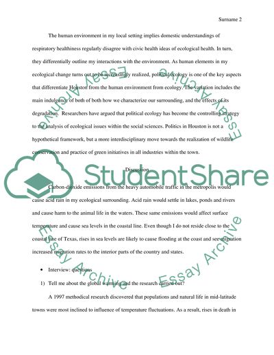 Global warming: Houston