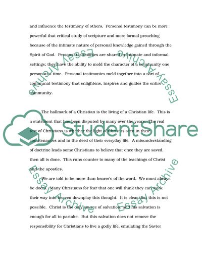 Christians Role in the Community