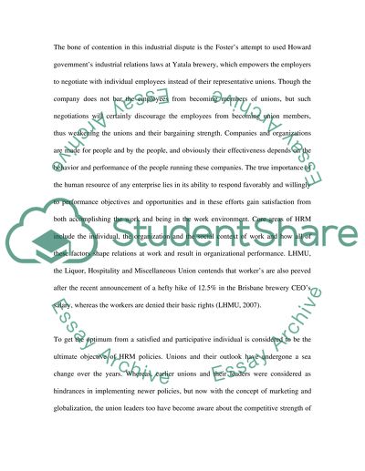 Fosters Beer Strike Brewing