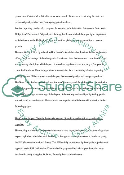 Reorgnizaing Power in Indonesia