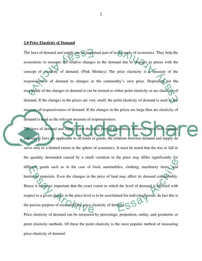 Kinds of Elasticity of Demand