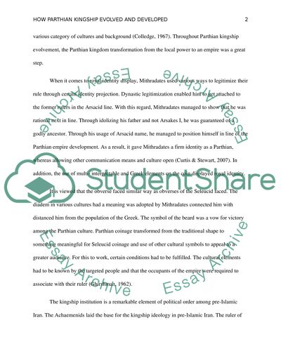 How Parthian Kingship Evolved and Developed