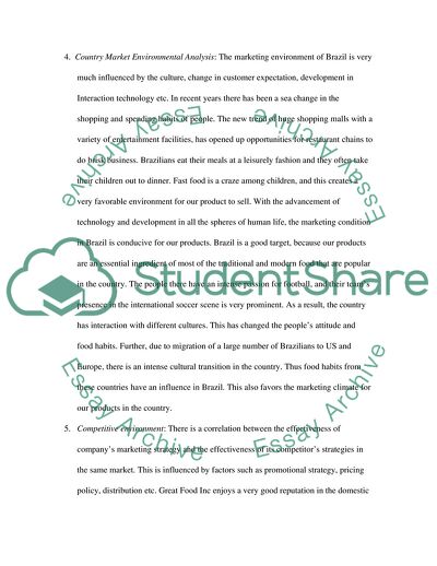 Marketing Plan of Great Foods Inc