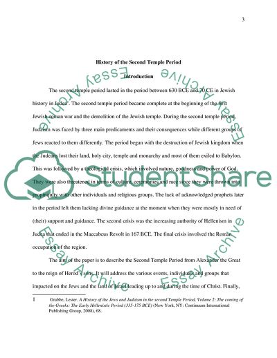 History of the Second Temple Period