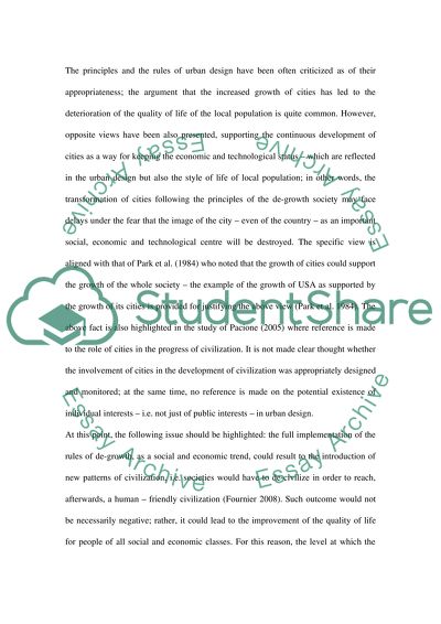 Some of the key changes that cities may experience in a de-growth society