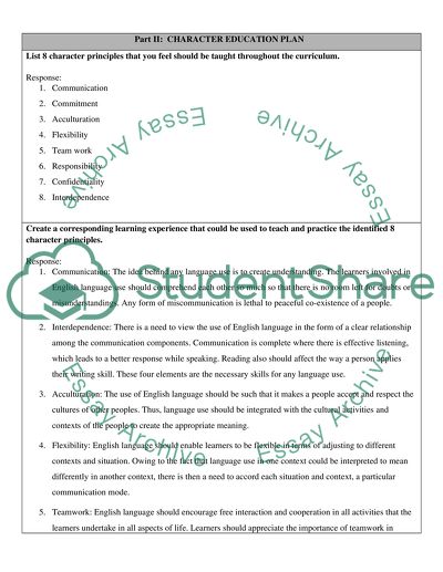 Horizontal Map and Curriculum Chart