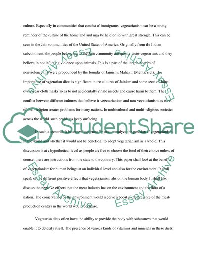 Vegetarianism and Its Various Benefits