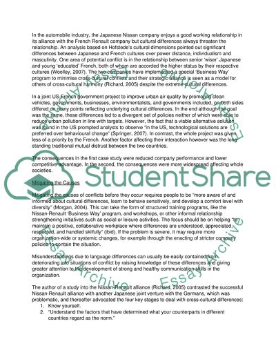 Cross-cultural Conflicts and Leadership for Managing Conflict