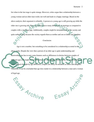 Age does not matter in relationships